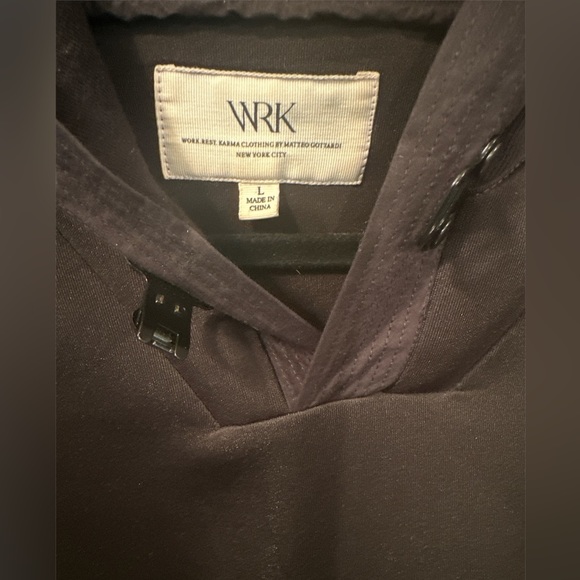 WRK Rest Karma Hoodie Black Sz Large ( on smaller side) - Picture 3 of 3